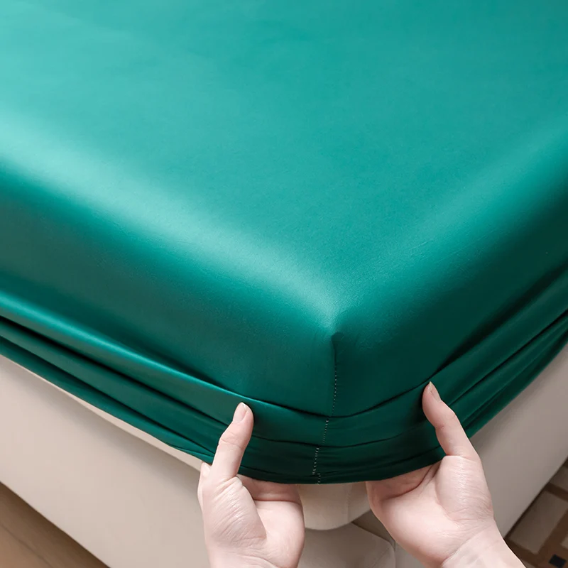 100% Egyptian Cotton Fitted Sheet with Elastic Band Luxury Soft 400TC Bedding Mattress Cover Protector Double Queen King Size