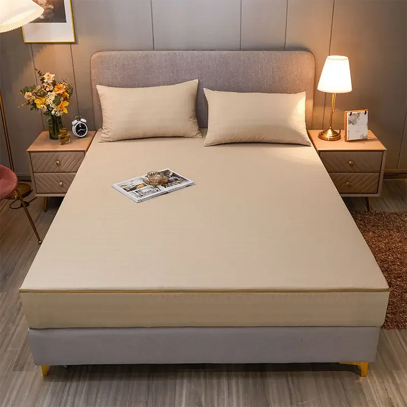 WASAR 6-Side fully enclosed mattress protector cover with zipper luxury bedding single double bed sheet protection pad king size