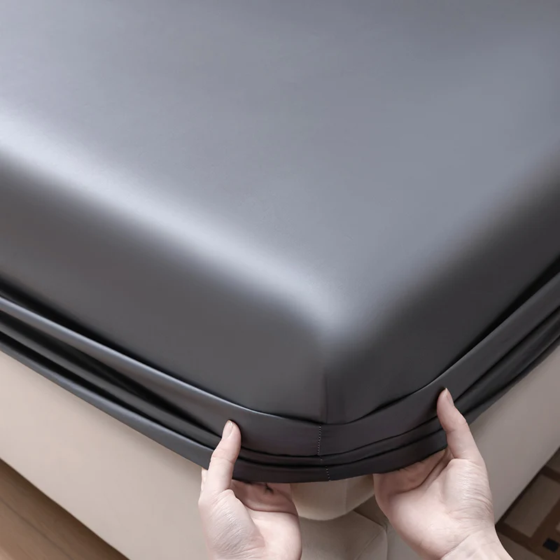 100% Egyptian Cotton Fitted Sheet with Elastic Band Luxury Soft 400TC Bedding Mattress Cover Protector Double Queen King Size