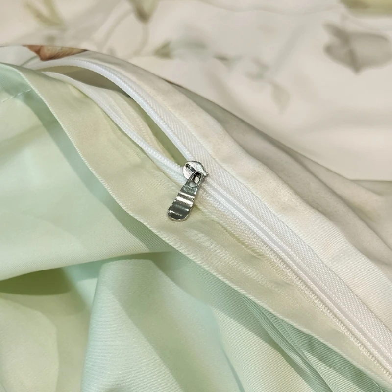 Luxury Organic Bamboo Silky Bed linens Bedding Set Vintage Flat Bed Sheet Double Queen King Duvet Cover Pillowcases Rural Style