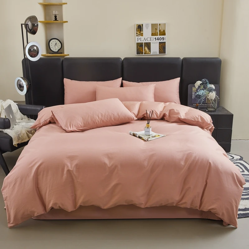 WASART Polyester cotton duvet cover with pillowcase cozy couple luxury bedding set quilt cover single double bed queen king size