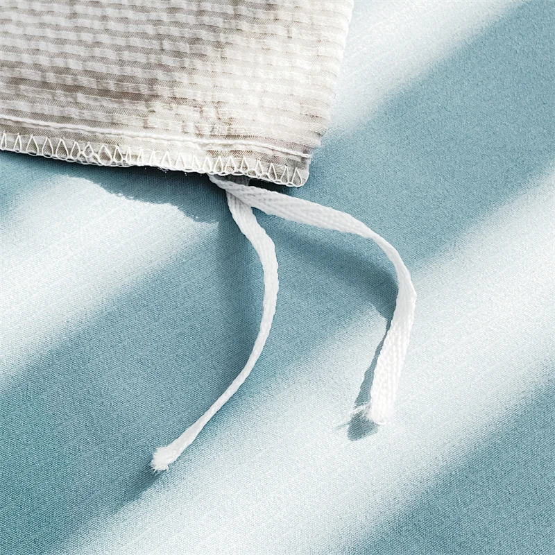 2025 Seersucker Bedding Set Duvet Cover Flat Sheet Pillowcase Bed Sheet Set Soft Comforter Cover Bed Linens Set Nordic Ins Style