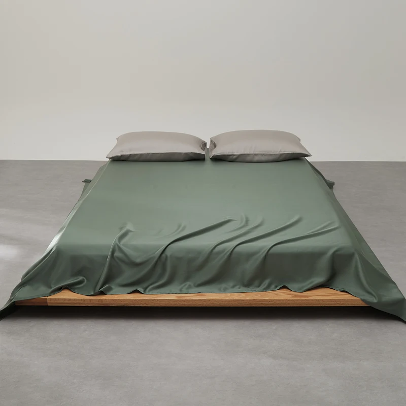 1pc Natural Mulberry Silk Flat Bed Sheet Solid Color Bedding Sheets 100% Silk Bedspreads for Twin Full Double Queen King Size