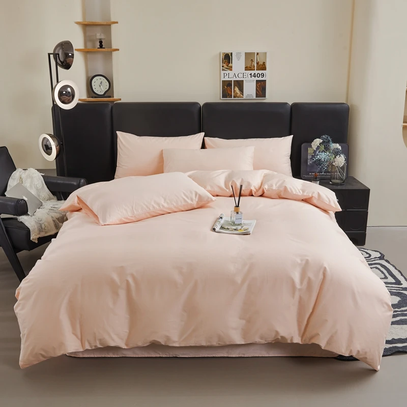 WASART Polyester cotton duvet cover with pillowcase cozy couple luxury bedding set quilt cover single double bed queen king size